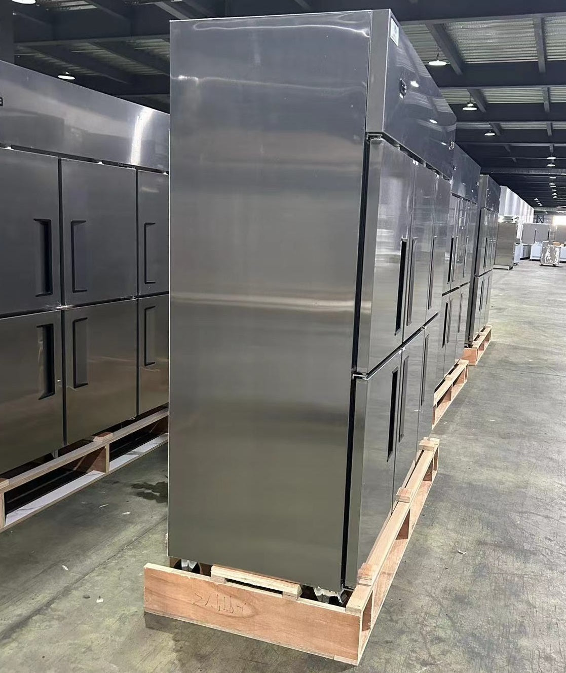 Chef AAA - SCD-660F 72" Commercial Reach-In Freezer with 6 Solid Half Doors