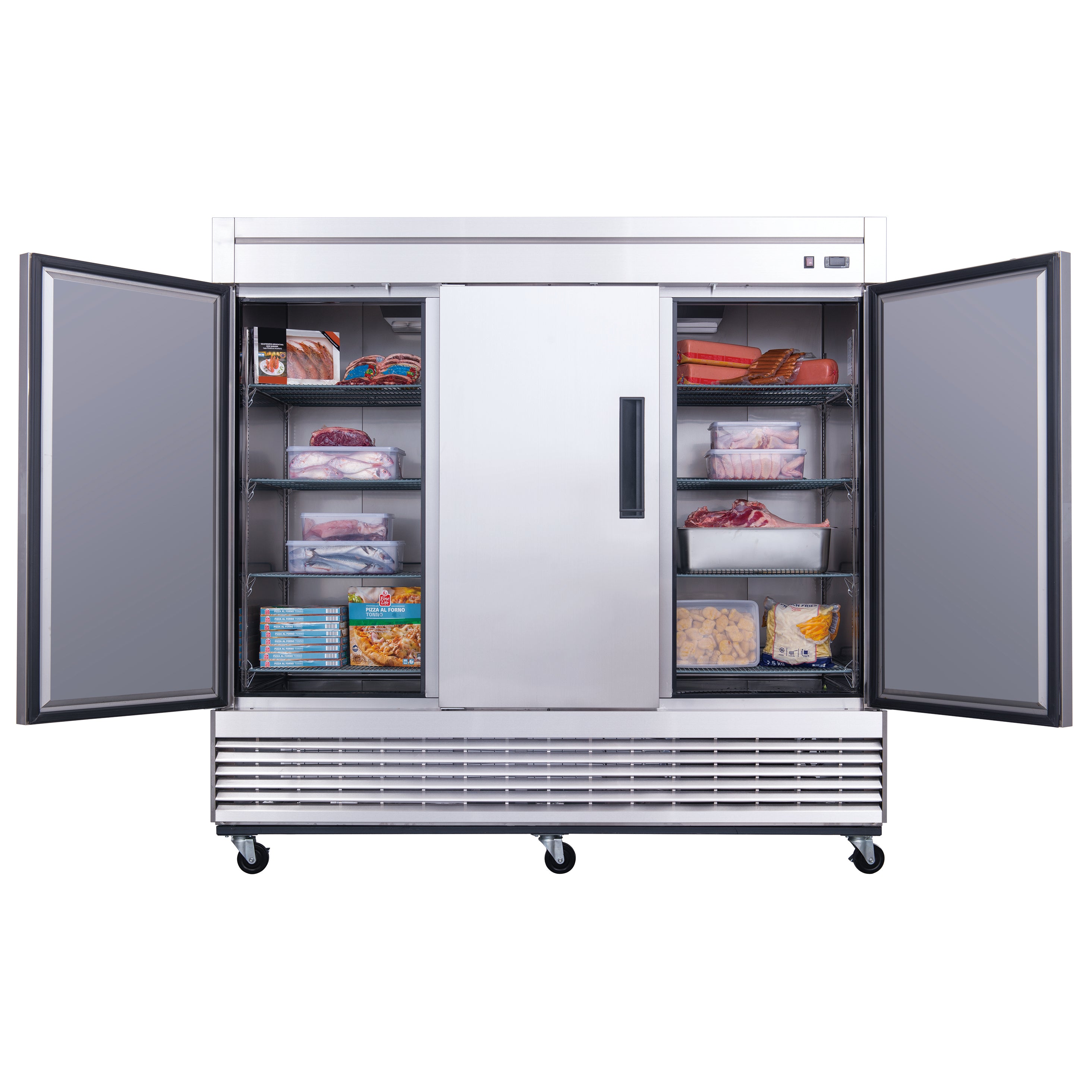 Chef AAA - T83R Commercial 83" Reach-In Refrigerator 3 Solid Door Stainless Steel 64 cu.ft.