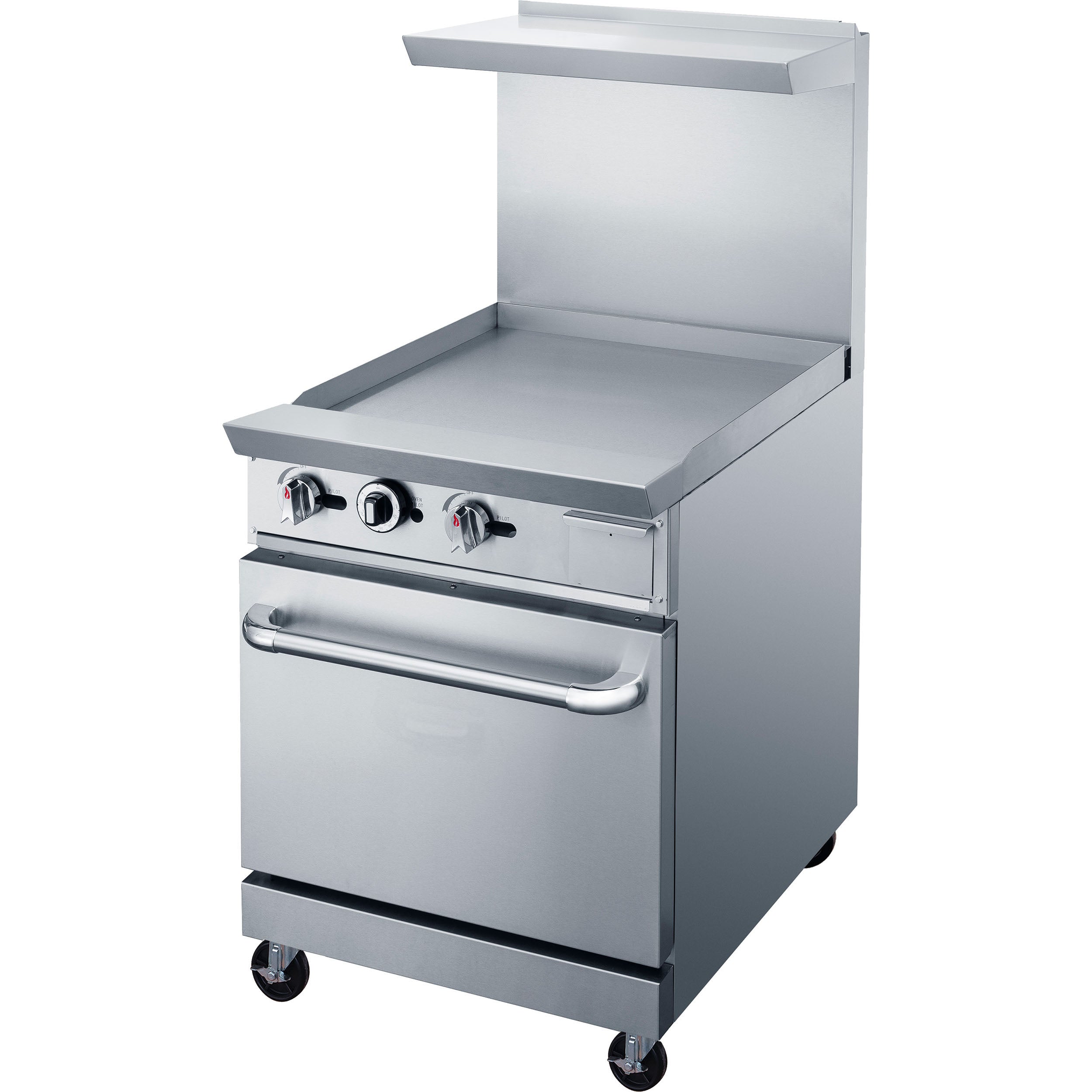 Chef AAA - TCR24-GM Commercial 24" Oven Range 24" Griddle Natural Gas