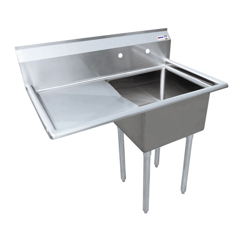 One Tub Sink with 3.5 Inch Center Drain and Left Drain 43760