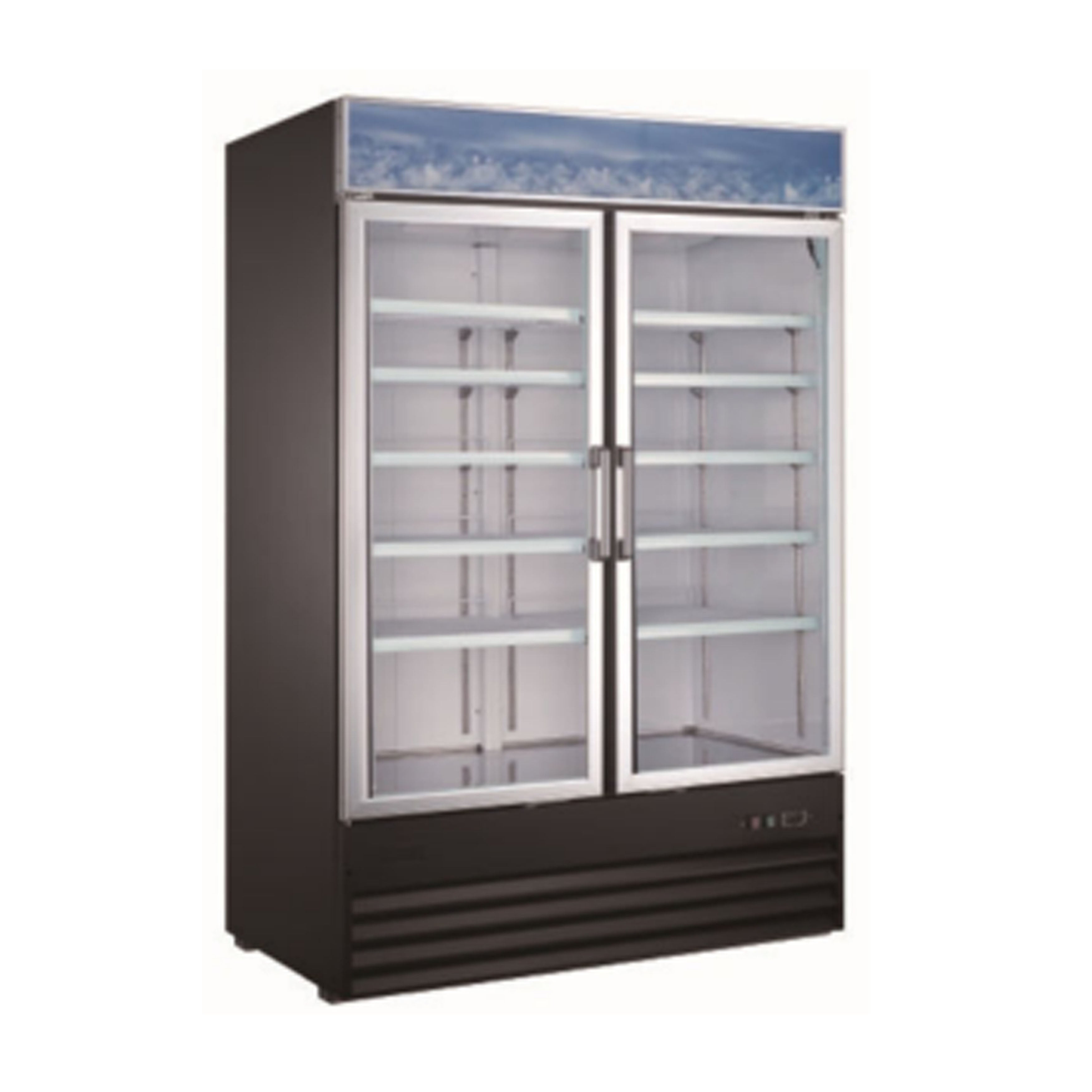 Chef AAA - D1.2BM2F-HC, Commercial 53" 2 Glass Door Merchandiser Freezer 45cu.ft.