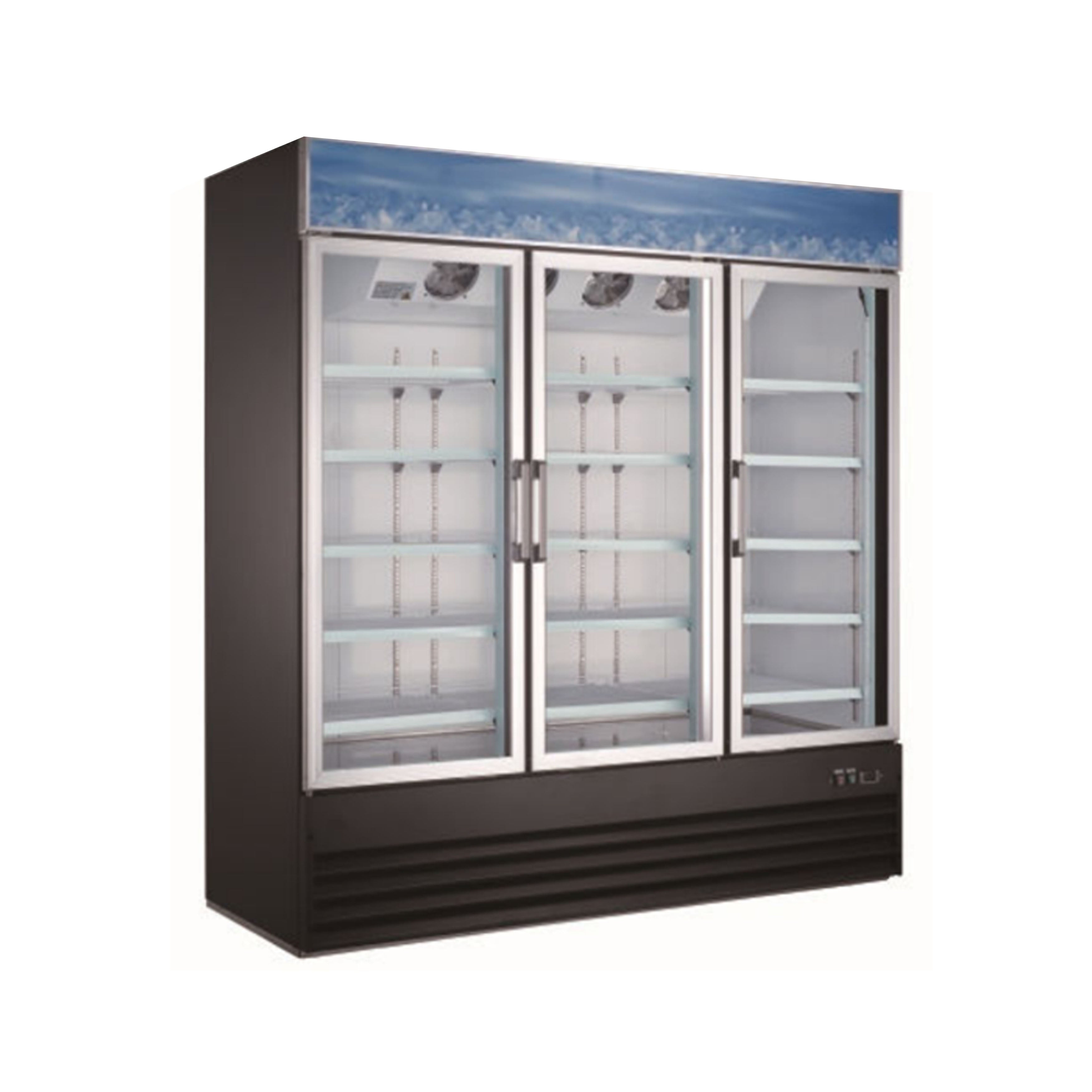 Chef AAA - SD1.9L3-HC, Commercial 79" 3 Glass Door Merchandiser Freezer