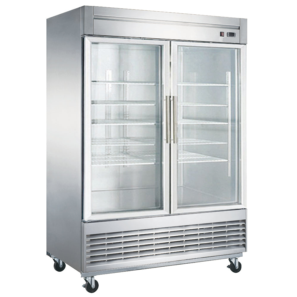 Chef AAA - TR-49BG 55" 2 Glass Door Reach-in Refrigerator 41.7 Cu. ft.