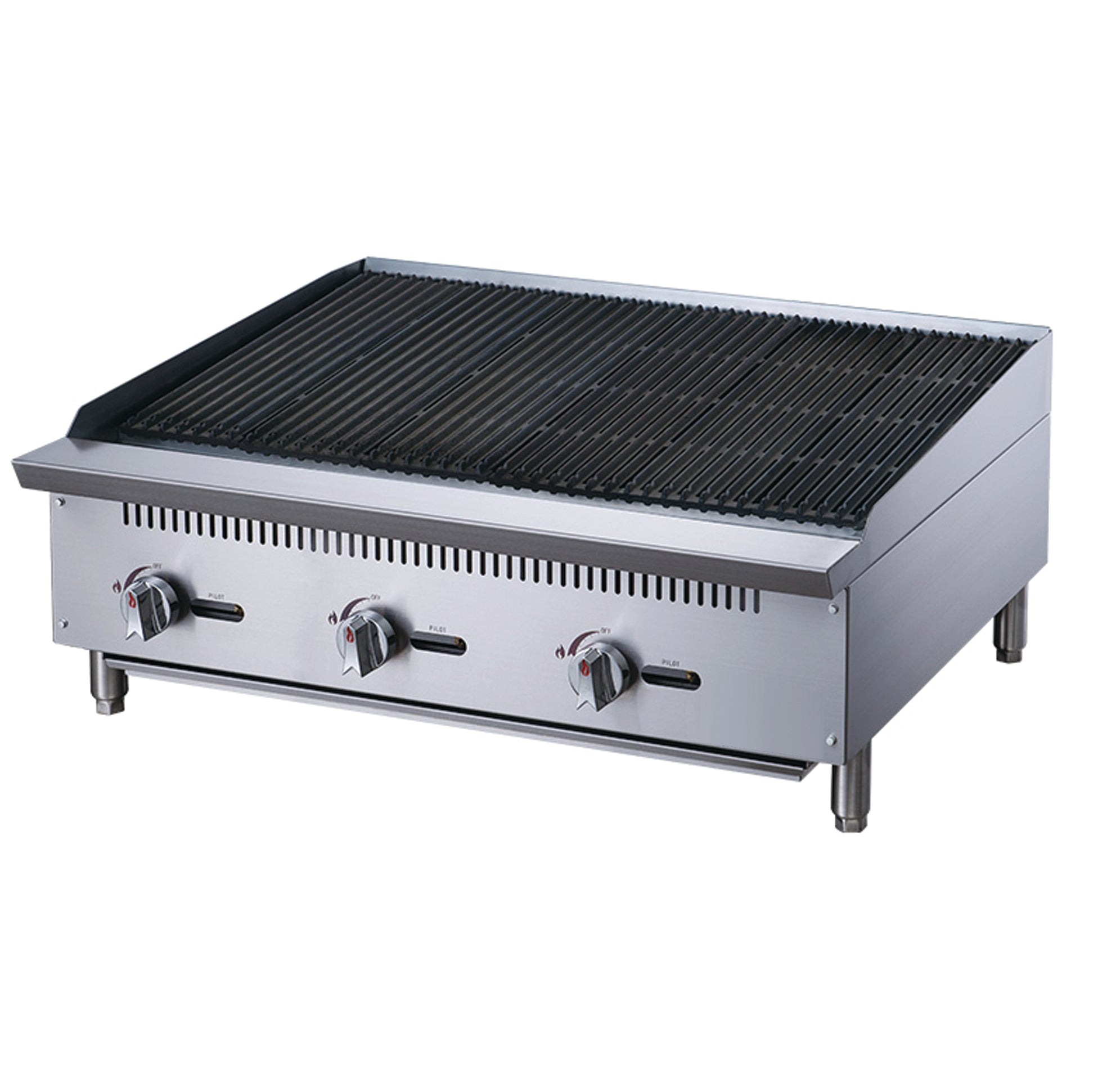 Chef AAA - TCCB36 Commercial 36 in. Countertop Charbroiler